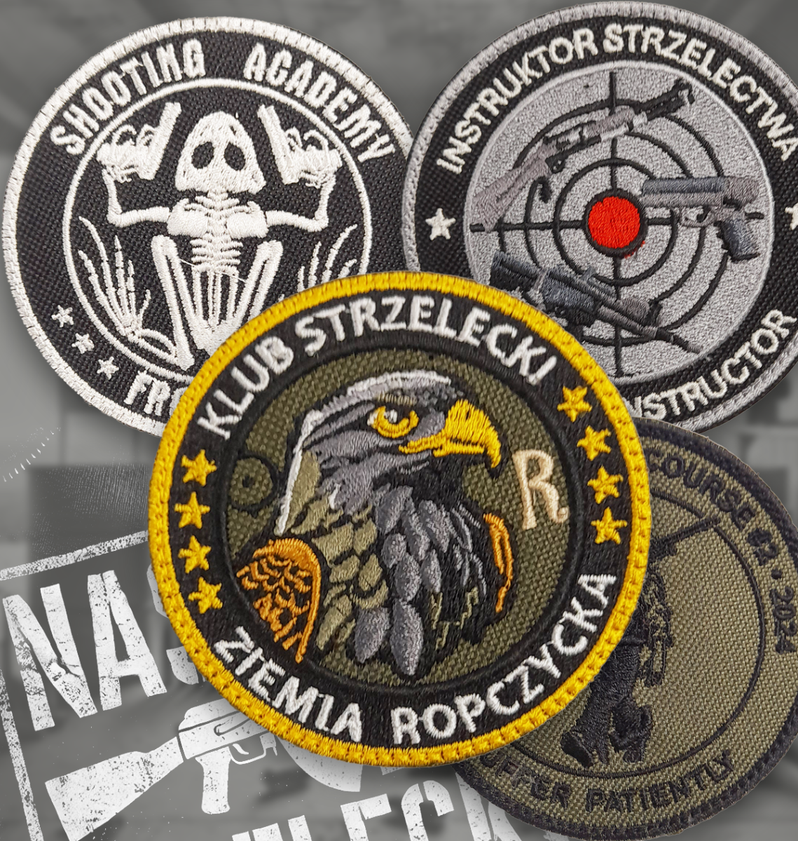 Haftowane naszywki według własnego projektu